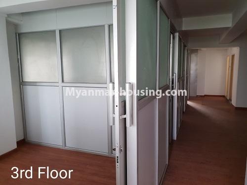 Myanmar real estate - for rent property - No.4376 - Six storey building for rent in Daw Pone! - third floor rooms and corridor