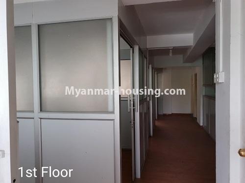 Myanmar real estate - for rent property - No.4376 - Six storey building for rent in Daw Pone! - first floor rooms and corridor