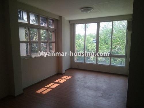 Myanmar real estate - for rent property - No.4445 - Three Sorey Landed house for rent in Baw Ga Street, North Dagon! - upstairs living room