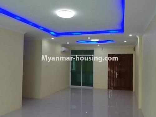 Myanmar real estate - for rent property - No.4448 - Newly Condominium room with beautiful decoration and with nice environment for rent in Norht Dagon! - another view of living room
