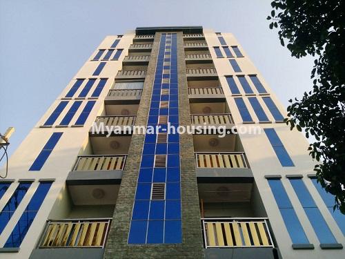 Myanmar real estate - for rent property - No.4503 - Top floor condominium room with full furniture for rent in South Okkalapa! - building view