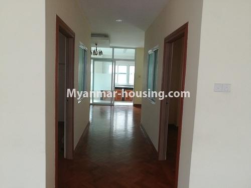 Myanmar real estate - for rent property - No.4507 - Decorated condominium room for office or residential option in Yangon Downtown! - corridor view