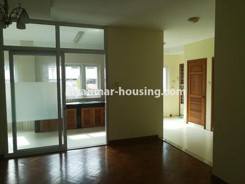 Myanmar real estate - for rent property - No.4507 - Decorated condominium room for office or residential option in Yangon Downtown! - another view of kitchen 