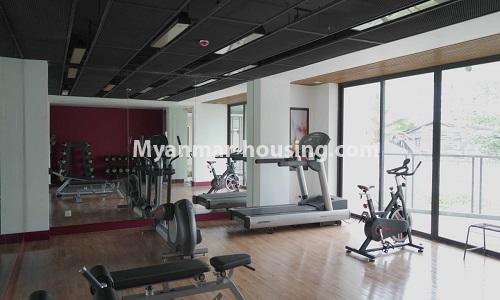 Myanmar real estate - for rent property - No.4513 - Standard decorated Serene condominium room for rent in South Okkalapa! - gym view