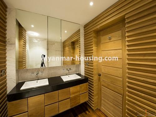 Myanmar real estate - for rent property - No.4515 - New standard condominium penthouse with full facilities in Mandalay! - bathroom 1