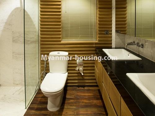 Myanmar real estate - for rent property - No.4515 - New standard condominium penthouse with full facilities in Mandalay! - bathroom 2