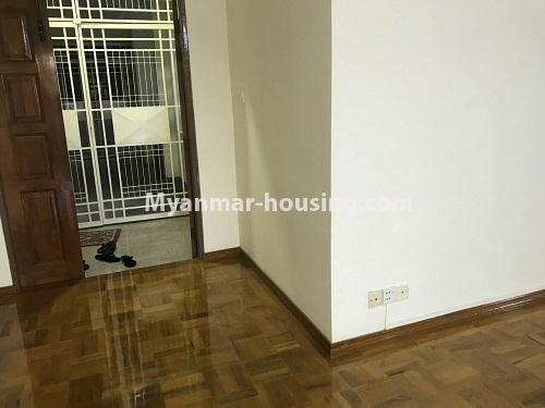 Myanmar real estate - for rent property - No.4524 - Myanmar Gone Yi condo room for rent in Downtown area. - entrance main door