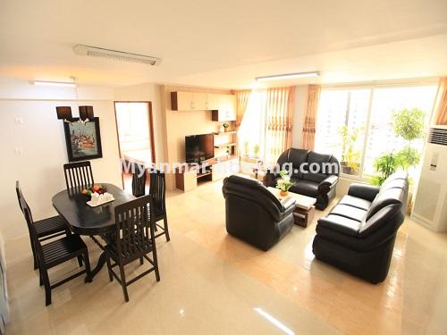 Myanmar real estate - for rent property - No.4538 - Pent House with Yangon River View for rent in Botahtaung! - living room view