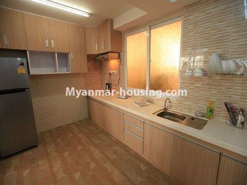 Myanmar real estate - for rent property - No.4538 - Pent House with Yangon River View for rent in Botahtaung! - kitchen view