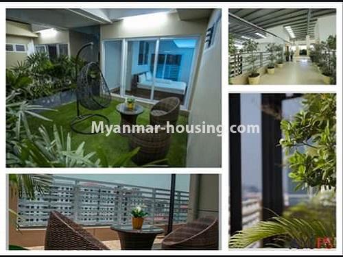 缅甸房地产 - 出租物件 - No.4538 - Pent House with Yangon River View for rent in Botahtaung! - patio and balcony view