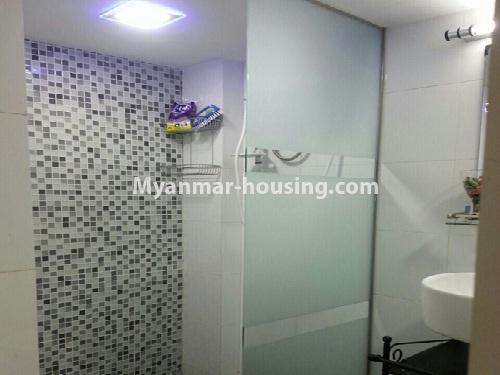 Myanmar real estate - for rent property - No.4541 - Nice decorated studio room with fully furniture for rent in Tharketa! - shower area