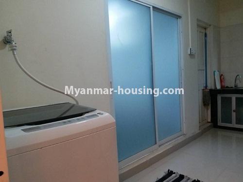Myanmar real estate - for rent property - No.4541 - Nice decorated studio room with fully furniture for rent in Tharketa! - washing machine view