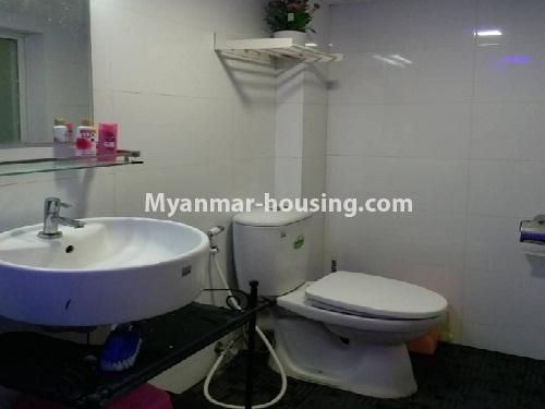 Myanmar real estate - for rent property - No.4541 - Nice decorated studio room with fully furniture for rent in Tharketa! - toilet view