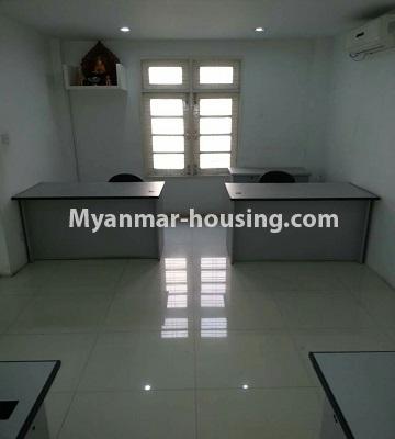 Myanmar real estate - for rent property - No.4552 - Three Storey Landed house with some furniture for rent near in Dawpone! - ground floor office area