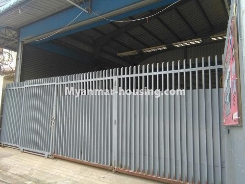 Myanmar real estate - for rent property - No.4555 - Shop for rent on main road in South Okkalapa! - shop front side view