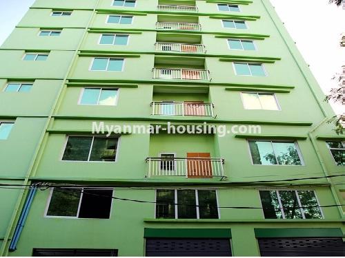 Myanmar real estate - for rent property - No.4566 - Newly built 8 storey mini condominium for rent in Kyeemyintdaing! - anothr view of building 