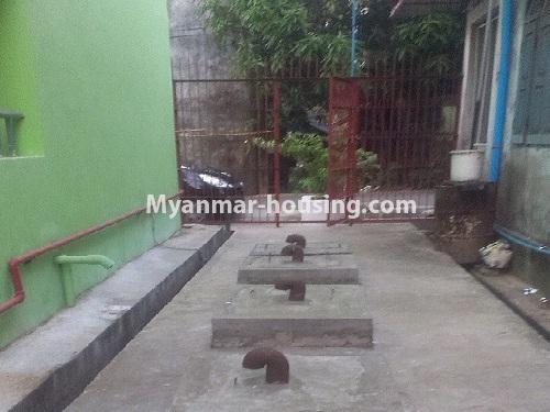 Myanmar real estate - for rent property - No.4566 - Newly built 8 storey mini condominium for rent in Kyeemyintdaing! - back yard of the buidling 
