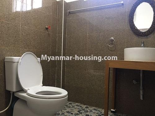 Myanmar real estate - for rent property - No.4573 - Half and three storey building on Sit Taung Street, North Dagon! - bathroom view