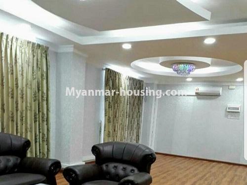 Myanmar real estate - for rent property - No.4575 - Furnished condominium room near Inya Lake for rent in Hlaing! - anothr view of living room