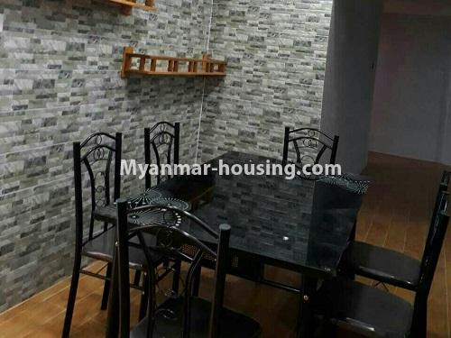Myanmar real estate - for rent property - No.4575 - Furnished condominium room near Inya Lake for rent in Hlaing! - dining area view