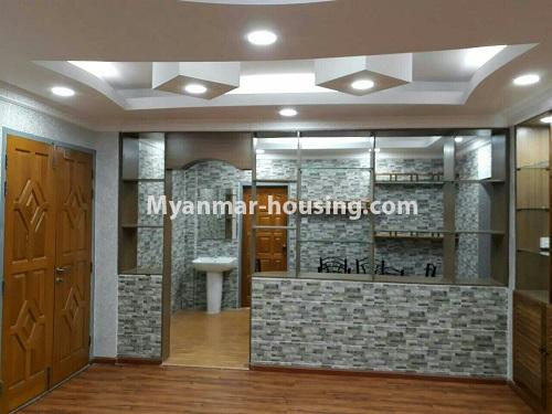 Myanmar real estate - for rent property - No.4575 - Furnished condominium room near Inya Lake for rent in Hlaing! - living room and kitchen partition