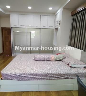 Myanmar real estate - for rent property - No.4577 - Nice furnished Diamond Crown Condominium room for rent in Dagon! - master bedroom view