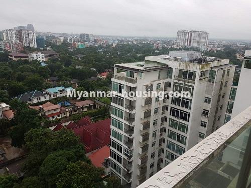 Myanmar real estate - for rent property - No.4584 - High floor Shwe Hin Thar Condominium room for rent in Hlaing! - another outside view