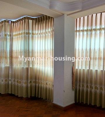 Myanmar real estate - for rent property - No.4586 - Furnished Lamin Thar Yar Condominium room for rent in Mingalar Taung Nyunt! - anothr view of living room