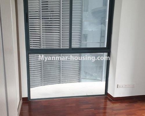 Myanmar real estate - for rent property - No.4588 - Kan Thar Yar Residential Condominium room for rent near Kan Daw Gyi Park! - bedroom 2 view