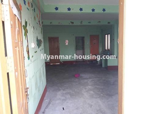 Myanmar real estate - for rent property - No.4661 - First floor hall type room for rent in Hlaing! - inside view from main door