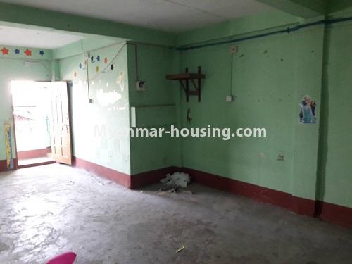 Myanmar real estate - for rent property - No.4661 - First floor hall type room for rent in Hlaing! - living room view
