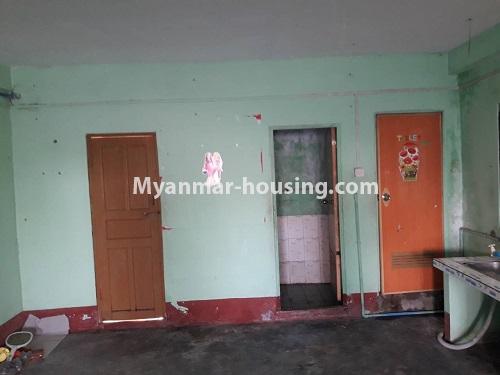 Myanmar real estate - for rent property - No.4661 - First floor hall type room for rent in Hlaing! - bathroom and toilet door view