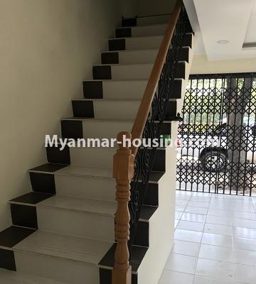Myanmar real estate - for rent property - No.4701 - Two storey house on Bayint Naung Road for rent in Insein! - stair view