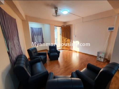 Myanmar real estate - for rent property - No.4744 - 2 BHK Mini Condominium room for rent in Sanchaug! - living room view