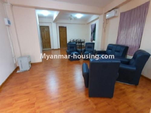 ミャンマー不動産 - 賃貸物件 - No.4744 - 2 BHK Mini Condominium room for rent in Sanchaug! - another view of living room
