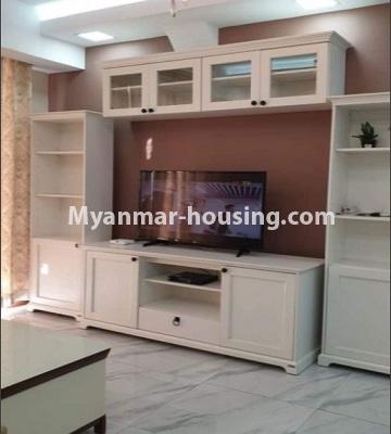 ミャンマー不動産 - 賃貸物件 - No.4759 - 3BHK unit in B Zone with nice decoration for rent in Star City, Thanlyin! - anothr view of living room