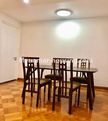 Myanmar real estate - for rent property - No.4761 - Furnished and decorated B Zone 2BHK unit for rent in Star City, Thanlyin! - dining area view