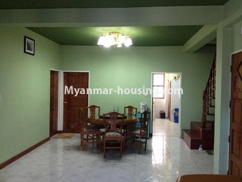 Myanmar real estate - for rent property - No.4767 - Fourth floor with full attic ( top floor) for rent in Shwe Sapel Yeik Mon Housing, Kamaryut! - dining area view