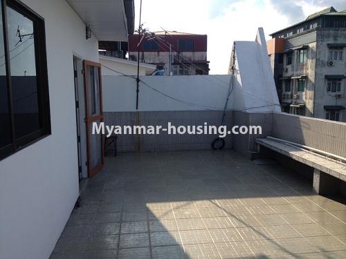 Myanmar real estate - for rent property - No.4767 - Fourth floor with full attic ( top floor) for rent in Shwe Sapel Yeik Mon Housing, Kamaryut! - patio view
