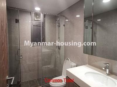 ミャンマー不動産 - 賃貸物件 - No.4769 - 2BHK Room in The Central Condominium for rent in Yankin! - another bathroom view