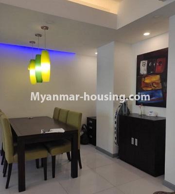 Myanmar real estate - for rent property - No.4796 - 2 BHK Star City Condominium room for rent in Thanlyin! - dining area view