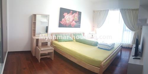 Myanmar real estate - for rent property - No.4810 - 2BHK Room in The Central Condominium for rent in Yankin! - bedroom view