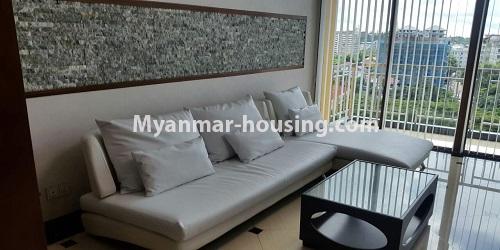 Myanmar real estate - for rent property - No.4811 - Luxurious Pyay Garden Residential Room for rent in Sanchaung Township. - living room viewl