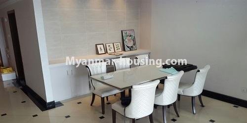 Myanmar real estate - for rent property - No.4811 - Luxurious Pyay Garden Residential Room for rent in Sanchaung Township. - dining area view