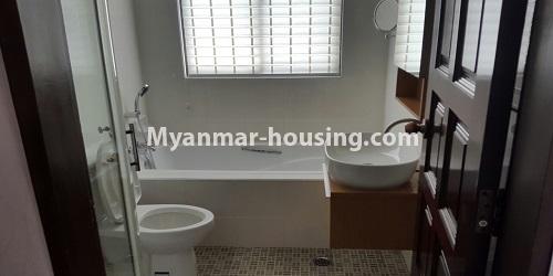 Myanmar real estate - for rent property - No.4811 - Luxurious Pyay Garden Residential Room for rent in Sanchaung Township. - bathroom view