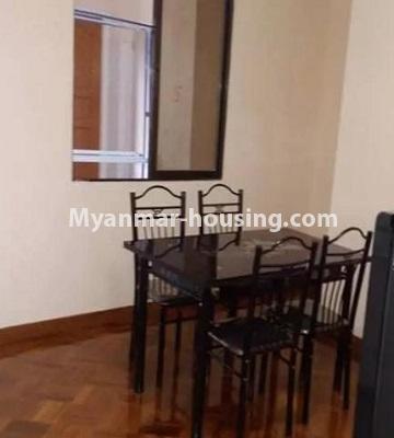 Myanmar real estate - for rent property - No.4812 - Furnished 2BR mini condominium room for rent in Sanchaung! - dining area view
