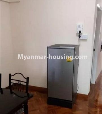 Myanmar real estate - for rent property - No.4812 - Furnished 2BR mini condominium room for rent in Sanchaung! - fridge view