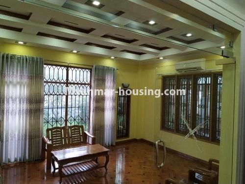 Myanmar real estate - for rent property - No.4823 - Two storey landed house for rent in Aung Chan Thar Housing, Thanlyin! - living room view