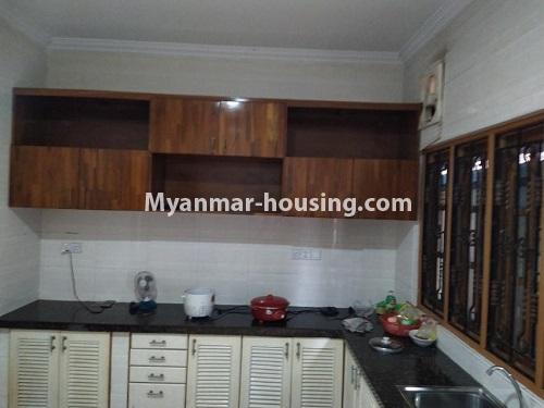 缅甸房地产 - 出租物件 - No.4823 - Two storey landed house for rent in Aung Chan Thar Housing, Thanlyin! - kitchen view