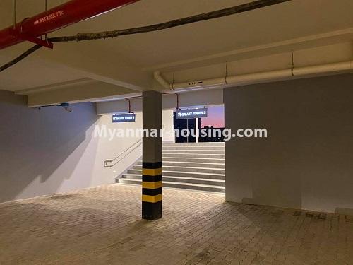 Myanmar real estate - for rent property - No.4844 - Star City Galaxy Tower Ground floor for rent, Thanlyin! - car parking view